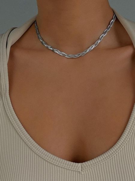 

chokers timeless wonder pave geo cuba chains choker necklace women jewelry punk ins designer party statement egirl emo mix boho 5466, Golden;silver