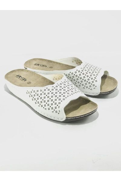 

slippers women's white ortic insole daily terlik08-051, Black