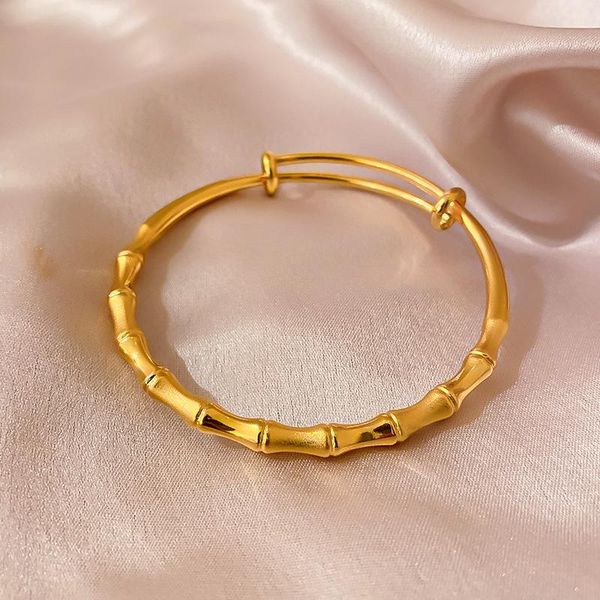 

bangle classic brass slub push-pull ring adjustable bracelets for women korean fashion jewelry accessories wholesale, Black
