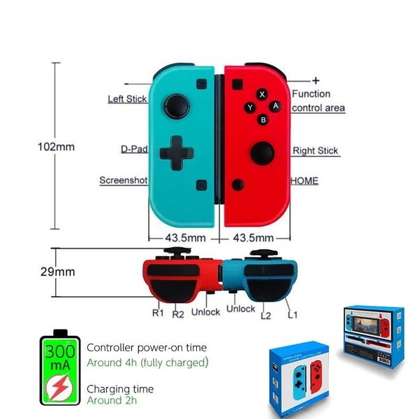 

game controllers & joysticks for switch controller bluetooth wireless gamepad troller double motor vibration built-in 6-axis gyro