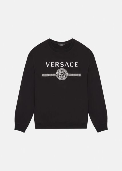 

m-4xl cotton designers hoodies tees women's and men's t-shirts versac embroidery pants in bags polos clothing, Black