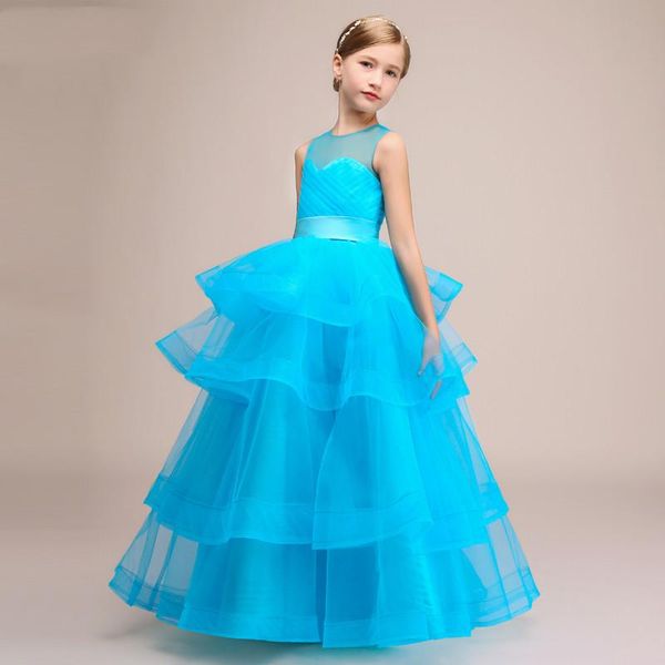 

girl's dresses performance dress wedding host evening, Red;yellow