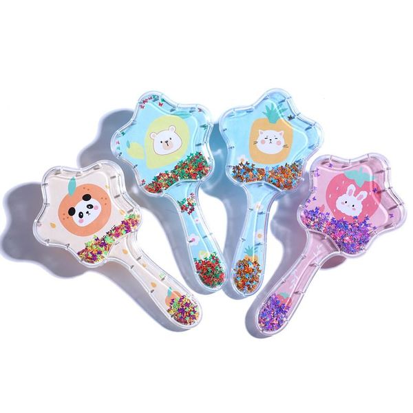 

hair brushes 1pc styling comb cartoon cute air bag hairbrush salon hairdressing straight curly girl, Silver