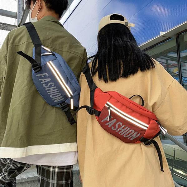 

chest bag couple fashion personality messenger woman simple waist bags ins casual sports shoulder pack men handbags