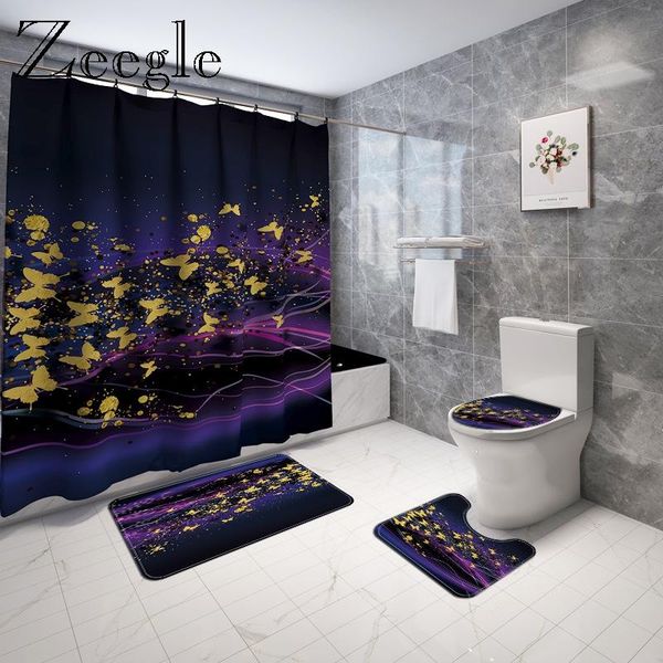 

bath mats cartoon bathroom mat home decor carpet and shower curtain set anti-slip microfiber