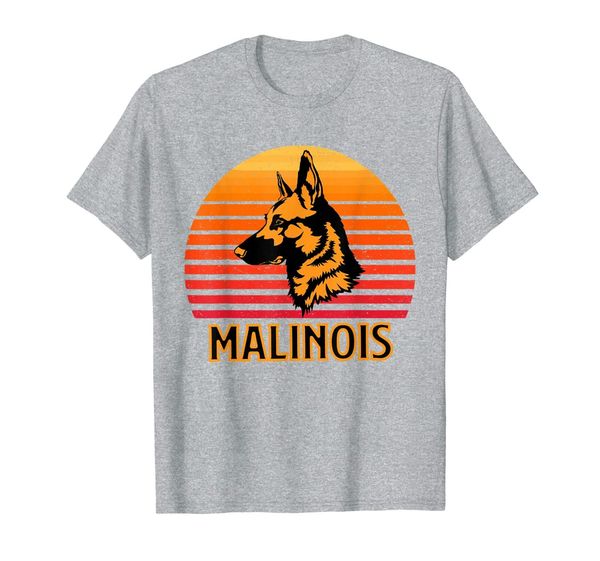 

vintage belgian malinois dog retro malinois gift birthday t-shirt, White;black