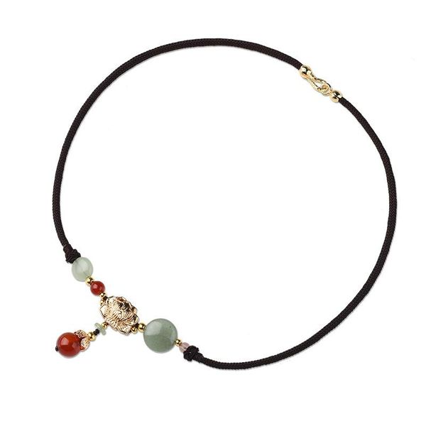 

chokers fashion aventurine vintage choker necklace ethnic jewelry, Golden;silver