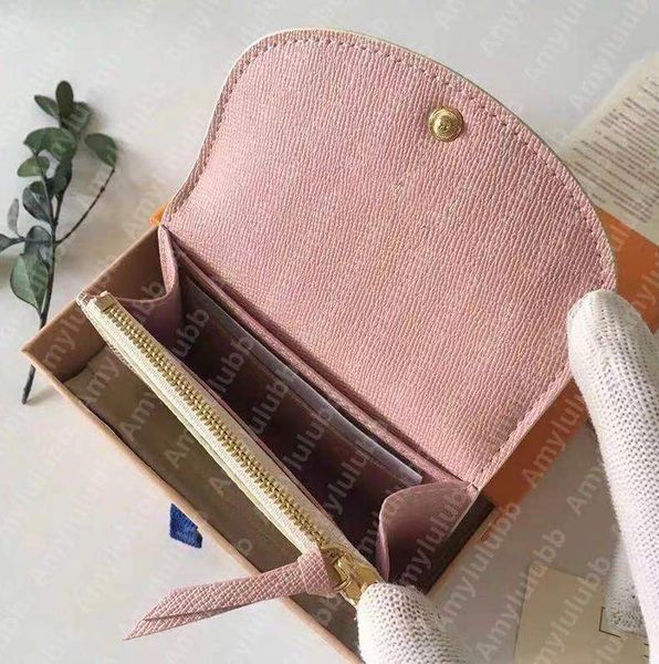 

designer wallet women luxury short wallets standard fashion card holder 41939 leather christmas present plaid mini purse money bag zipper po, Red;black