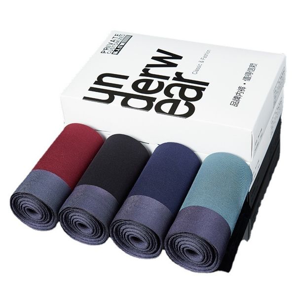 

men's modal ice red benmingnian boxer youth trend men's underwear, White;black