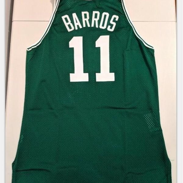 

rare game used worn dana barros jersey s-6xl coa parish 96 authentic college basketball jersey or custom any name or number jersey, Black