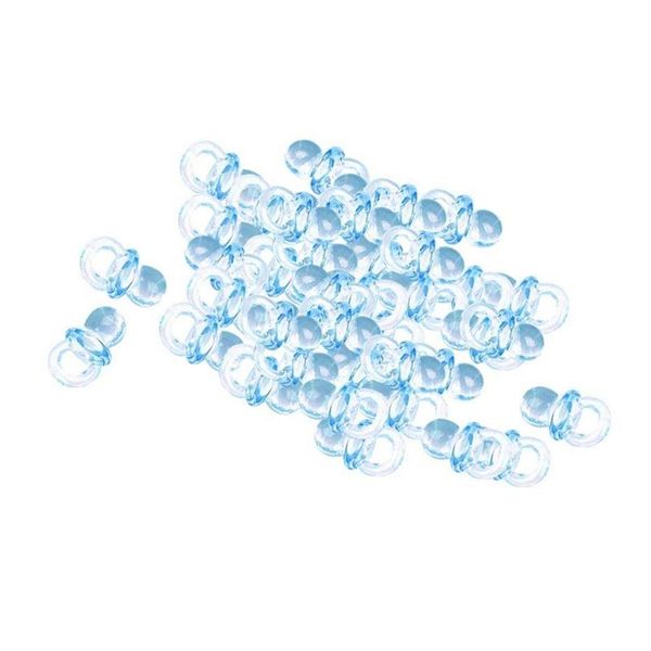 

pacifiers# 50pcs mini pacifier plastic table confetti for baby shower-blue