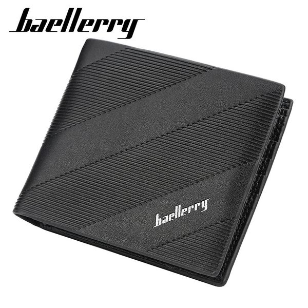 

baellerry new short korean youth men's horizontal wallet trend card bag, Red;black