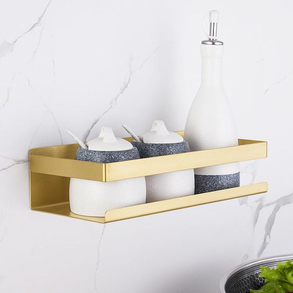 

bathroom shelf stainless steel shower rack corner square bath nail brushed gold storage organizer shelves