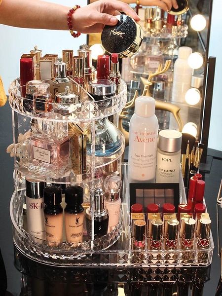 

storage boxes & bins large desk360 degree organizer rotating home drawer multifunction cosmetic box acrylic makeup for