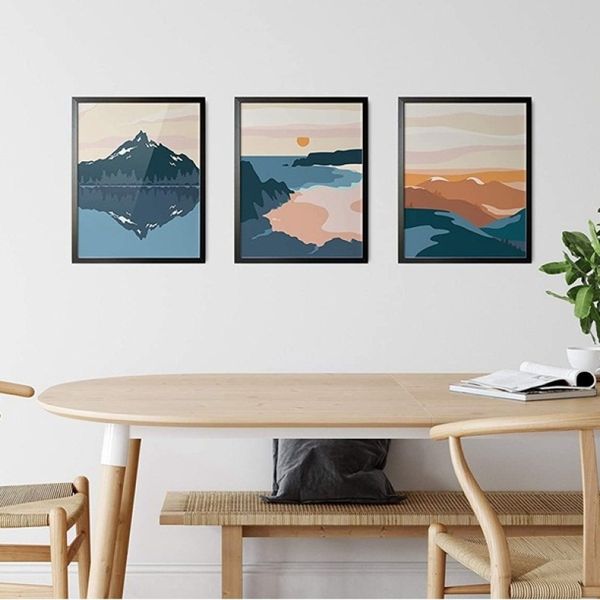 

unframed sunset mountains landscape painting decorative canvas art poster