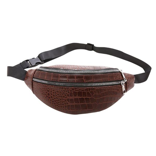 

fashion neutral women's waist pocket bag single shoulder bags sling runner for women men double zipper sport bag#g30