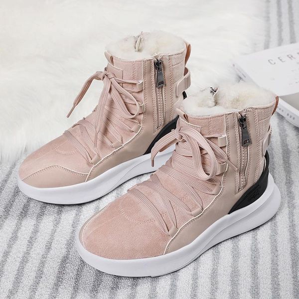 

boots women's high-quality thick-soled mid-calf winter warm and thick snow high-non-slip outdoor shoes, Black