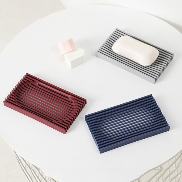 

soap dishes dish double-sided design silicone holder self draining shower easy clean for bathroom kitchen sink fixture