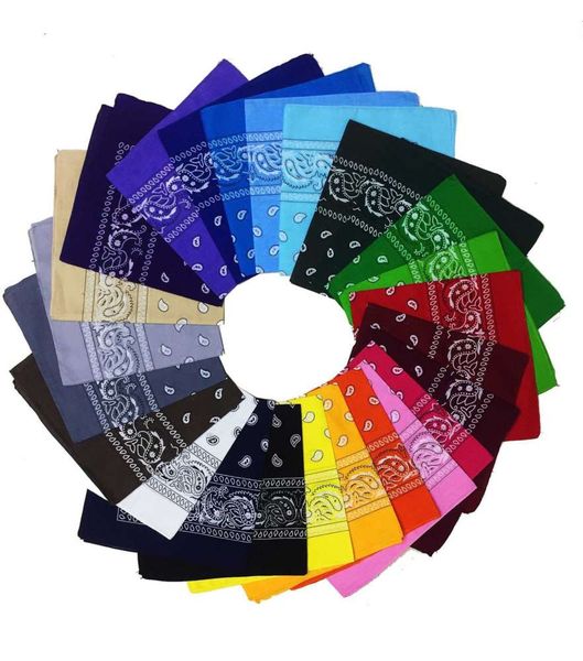 

cotton printed hip hop star fan cashew flower bandana cotton scarf, White