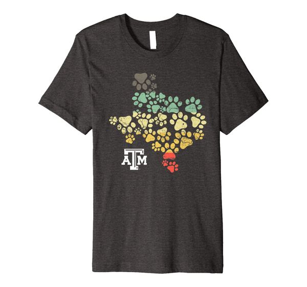 

texas am aggies vintage graphic paw state - apparel premium t-shirt, White;black