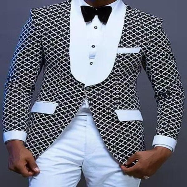 

suit men's casual, White;black