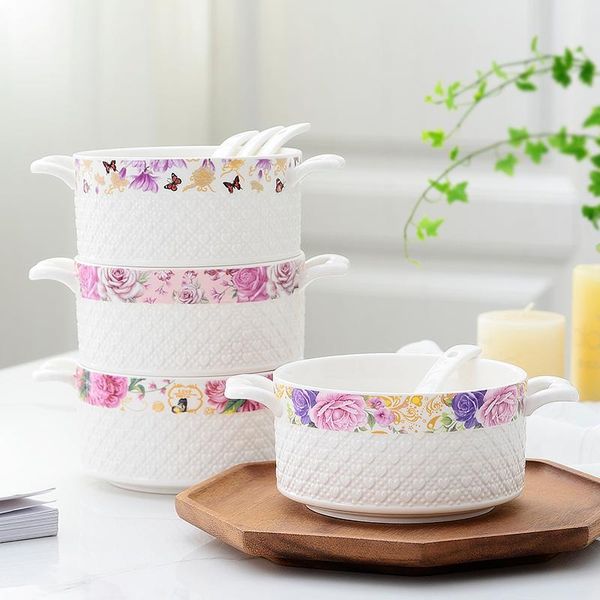 

bowls uniho ceramic bowl ramen soup dessert salad ice-cream fruit rice household tableware infant baby feeding