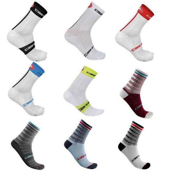 

cycling socks 2021 simple multicolor sports breathable deodorant men women bike calcetines ciclismo, Black