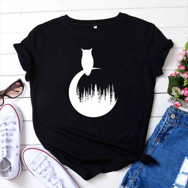 

plus size s 5xl print womens 100% cotton o neck short sleeve summer, White