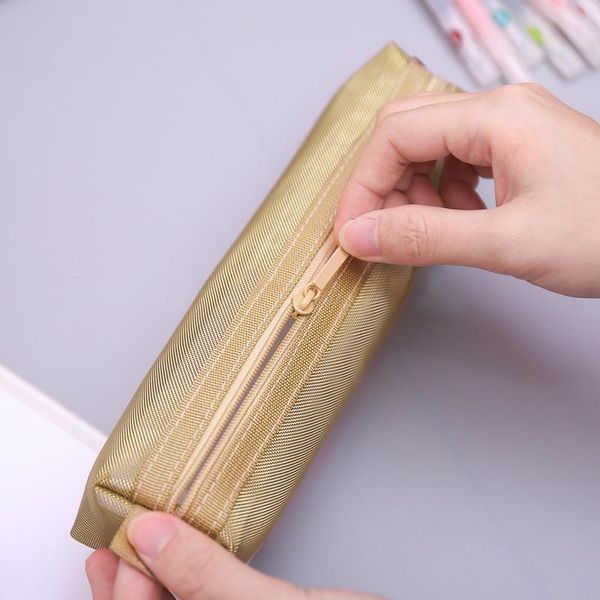 

pencil cases clear grid case school zipper bag stationery organizer