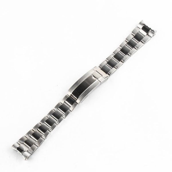 

watch bands stainless steel watchband for sub case cinghia middle polished sangle gurt accessories parts correa bracelet 20mm, Black;brown