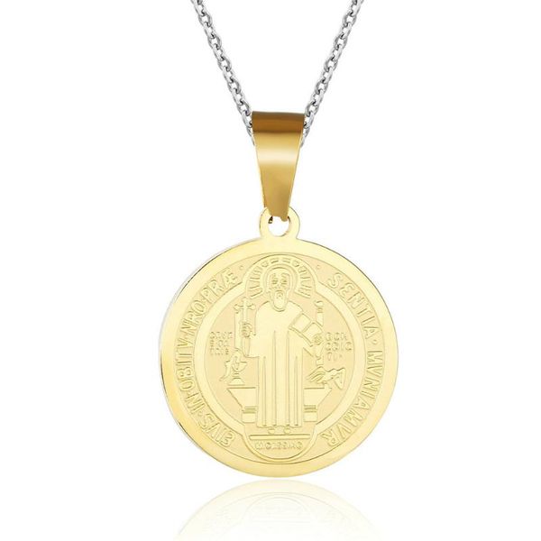 

pendants stainless steel mens womens catholic bible cross pendant necklace, Black