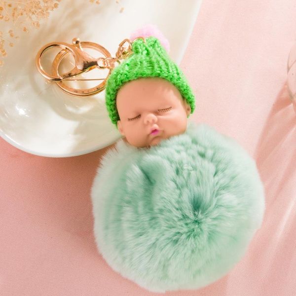 

keychains lovely baby sleep treasure areata auto accessories ladies handbags fashion key chain, Silver