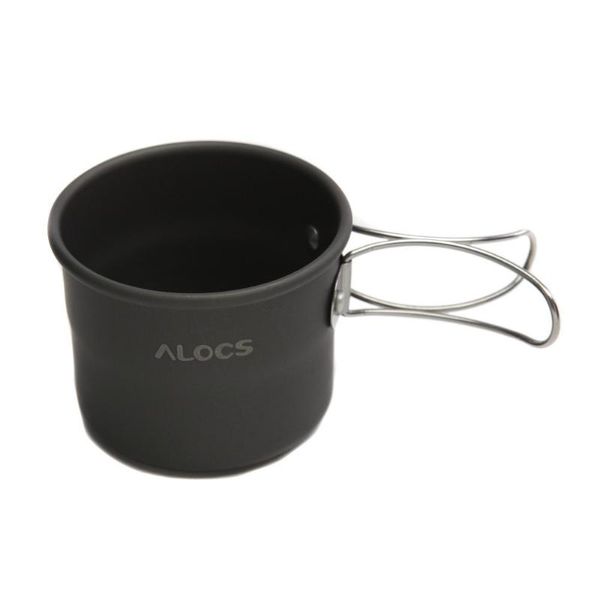 

water bottles alocs tw-402 portable aluminum oxide outdoor camping cup foldable handles 150ml
