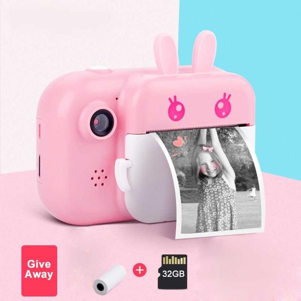 

digital cameras kids camera wifi instant print thermal printer wireless phone 32gb card 1080p hd children toy