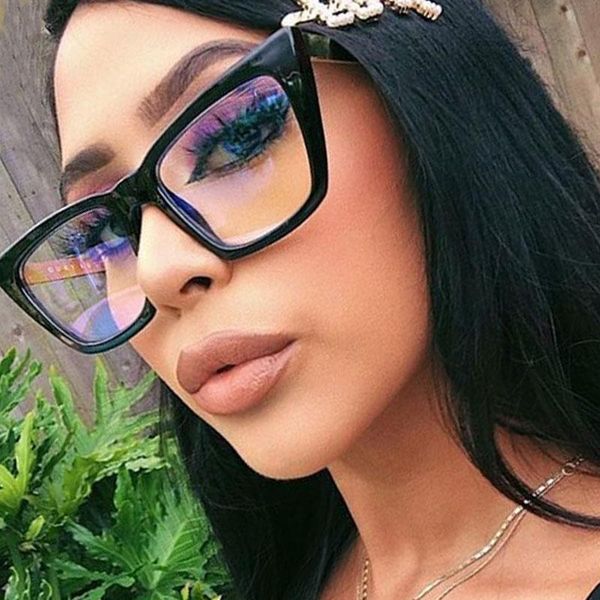 

sunglasses cat eye transparent tr90 optical glasses women eyewear brand designer vintage clear eyeglasses frame uv400, White;black