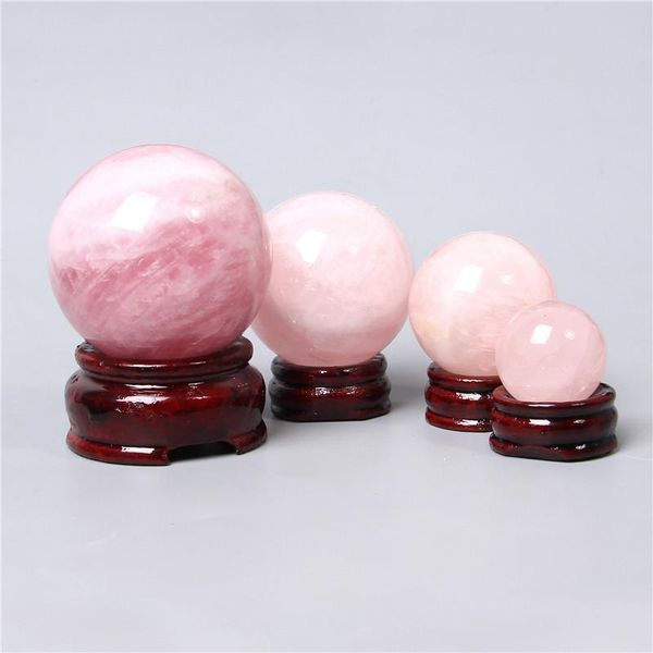 

other natural rose pink quartz crystal sphere stone healing ball 20 30 40 50 mm home decor carved collection