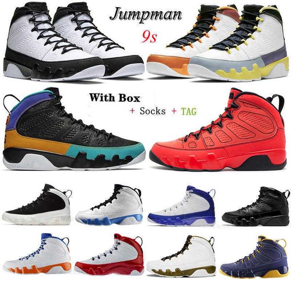 

change the world mens basketball shoes jumpman 9 jorden jordens 9s university blue gold gym red space jam sport trainers sneakers 40-46, Black
