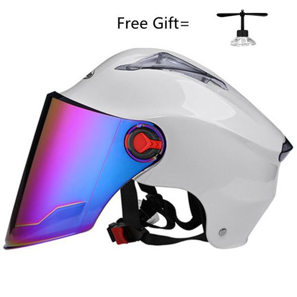 

nuoman 318 electric motorcycle helmet single color lens visors moto bicycle men women summer scooter casco helmets
