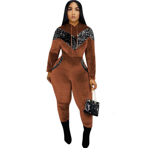 

thick veet women tracksuits fall sequins hooded long sleeves sweatshirt real po casual pants sets winter, White