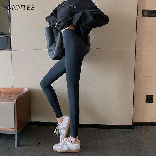 

women's leggings women high elasticity slim pencil pants womens skinny fitness spandex thin quick-drying exercise bottoms female fashio, Black
