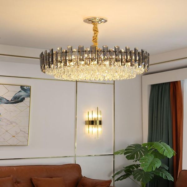 

pendant lamps modern crystal lights living room lamp luxury el villa dining led indoor lighting lustre