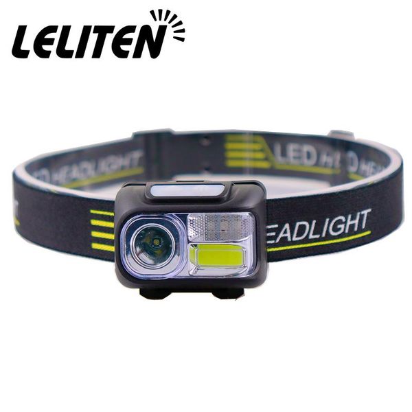 

drop induction headlight usb rechargeable + built in battery cob led white / red light fishing headlamp headlamps