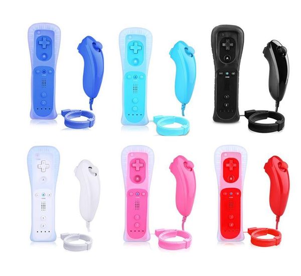 

game controllers & joysticks 100pcs/lot for w ii 3 in 1 remote gamepad controller without motion plus wireless controle nunchuck