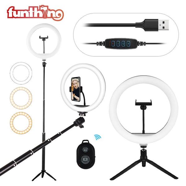 

professional video lights led pography lighting with phone holder ring lamp for youtube camera vlogging aro de luz para hacer flash heads