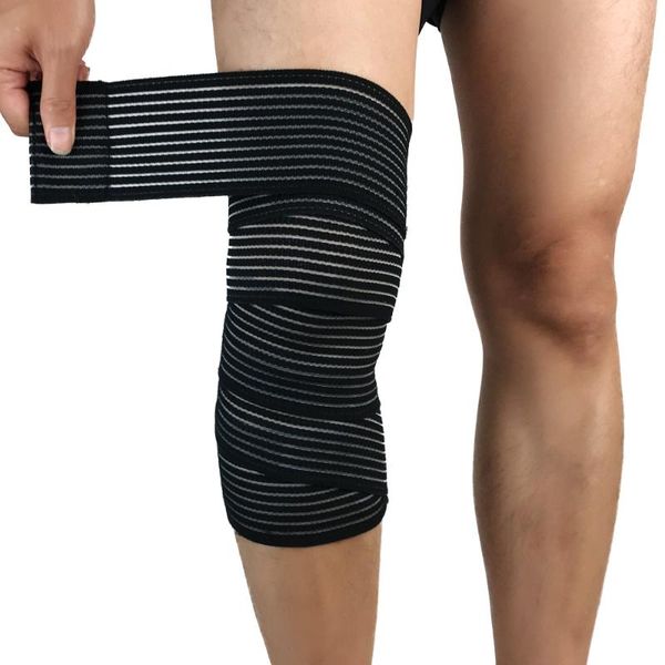 

elbow & knee pads 1 pc elastic bandage compression support sports strap protector bands ankle leg wrist calf brace safety, Black;gray