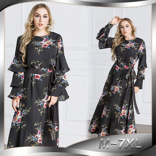 

dress middle east arab mode saudi arabia robe dressed women plus size 6l line  l xl xxl xxxl 4xl 5xl 6xl 7xl, Black;gray