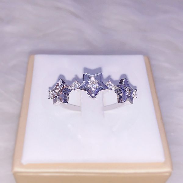 

suibao 2021 star fashion personalized women's jewelry ring, Silver