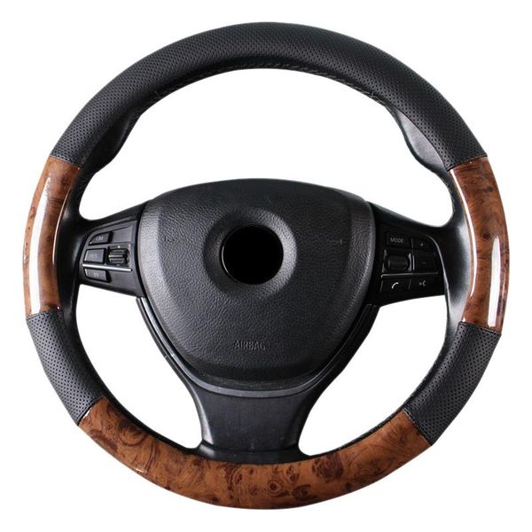 

steering wheel covers luxury car cover mahogany wood pattern pu leather