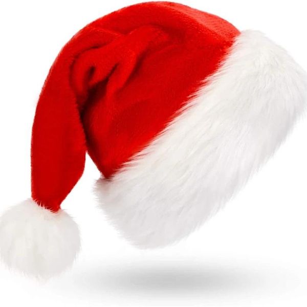 

berets 2022 year thick christmas hat adults kids decorations for home xmas santa claus gifts navidad decor winter caps, Blue;gray