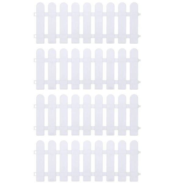 

fencing, trellis & gates 4pcs plastic white fence courtyard indoor garden small fences decor